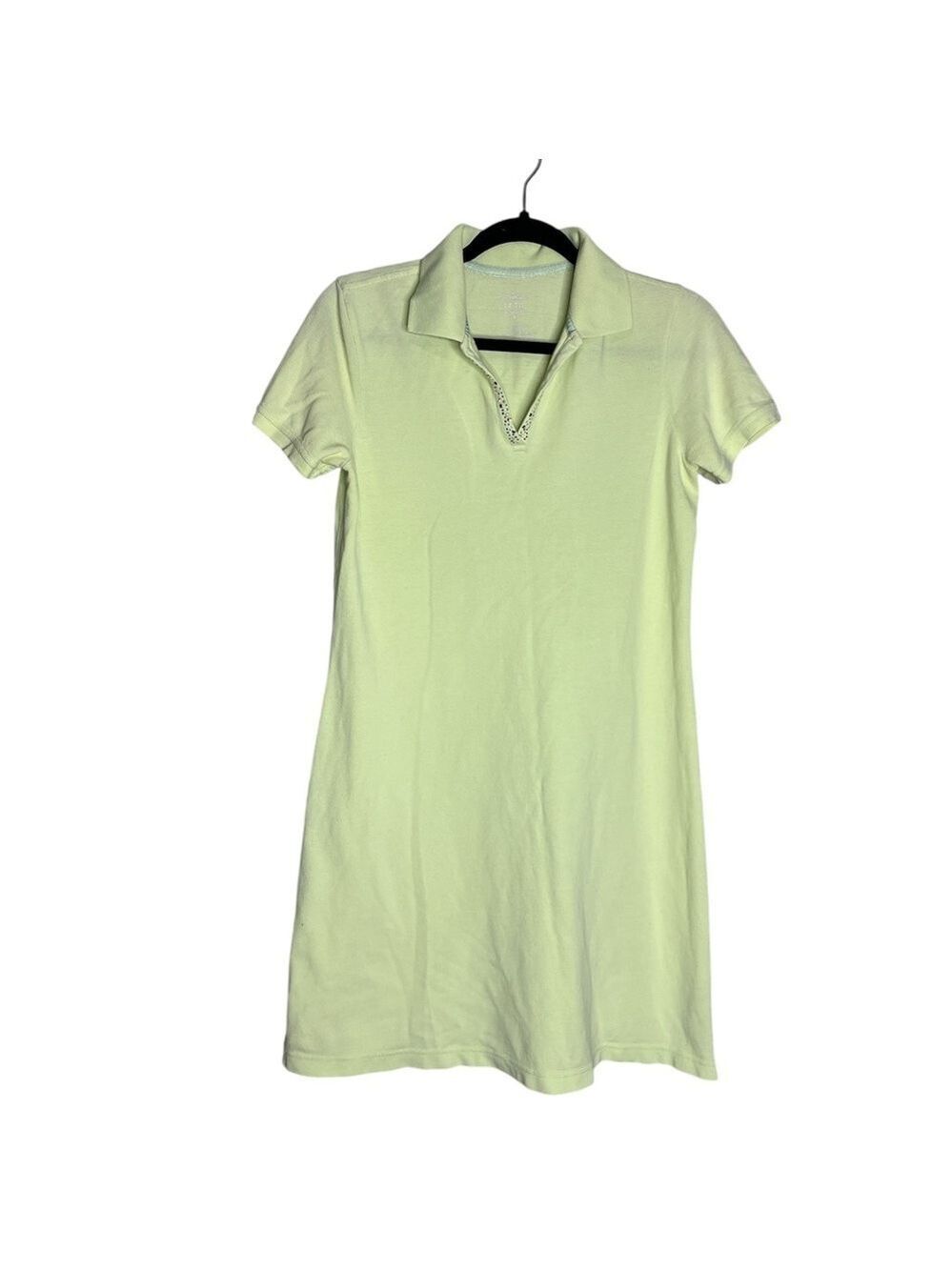 IZOD Light Green Polo Cotton Golf Dress Beaded, size S